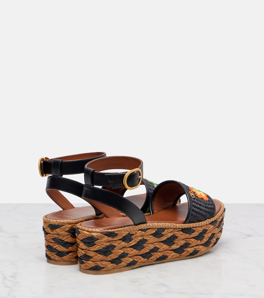 Valentino Garavani Bribri raffia espadrille wedges