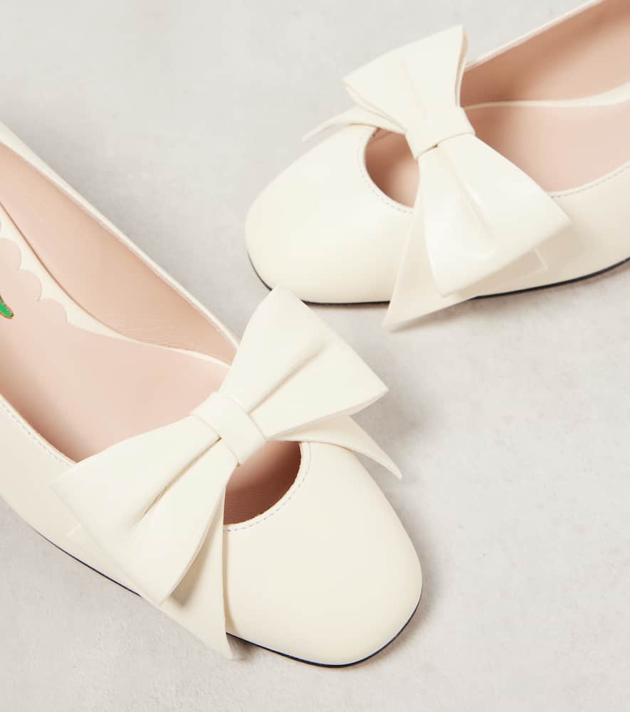 Valentino Garavani Bridal Bowow 45 bow-detail leather pumps