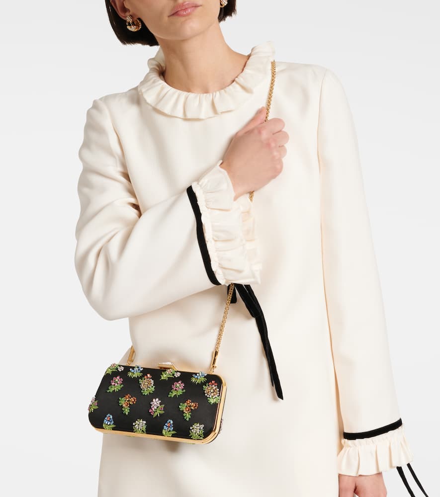Valentino Garavani Carry Secrets embellished satin clutch