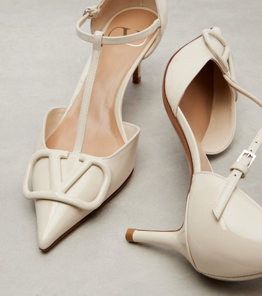 Valentino Garavani D'Orsay VLogo 65 patent leather pumps