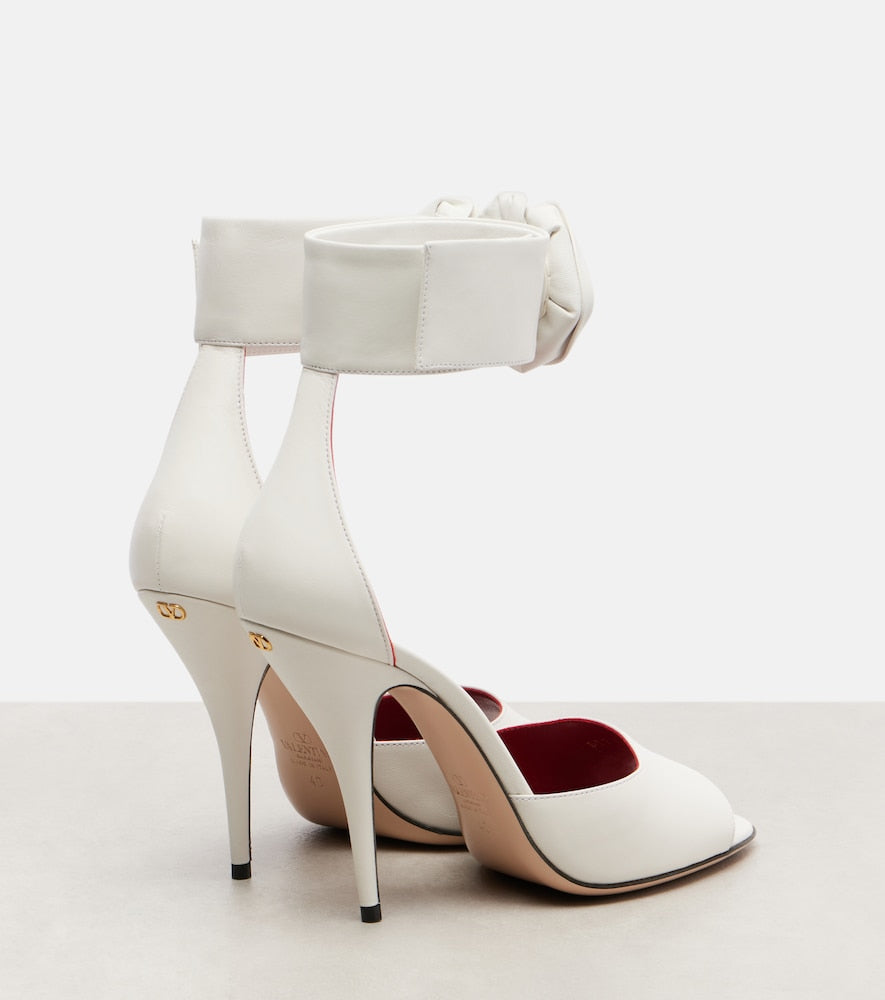 Valentino Garavani Drip Rose embellished leather sandals