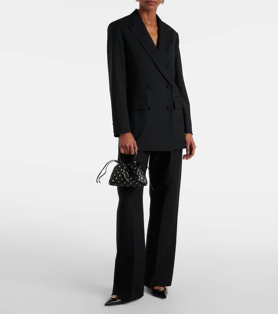 Valentino Garavani Embellished leather shoulder bag