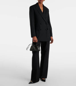 Valentino Garavani Embellished leather shoulder bag