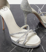 Valentino Garavani Eveninglam 115 embellished satin sandals