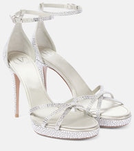 Valentino Garavani Eveninglam 115 embellished satin sandals