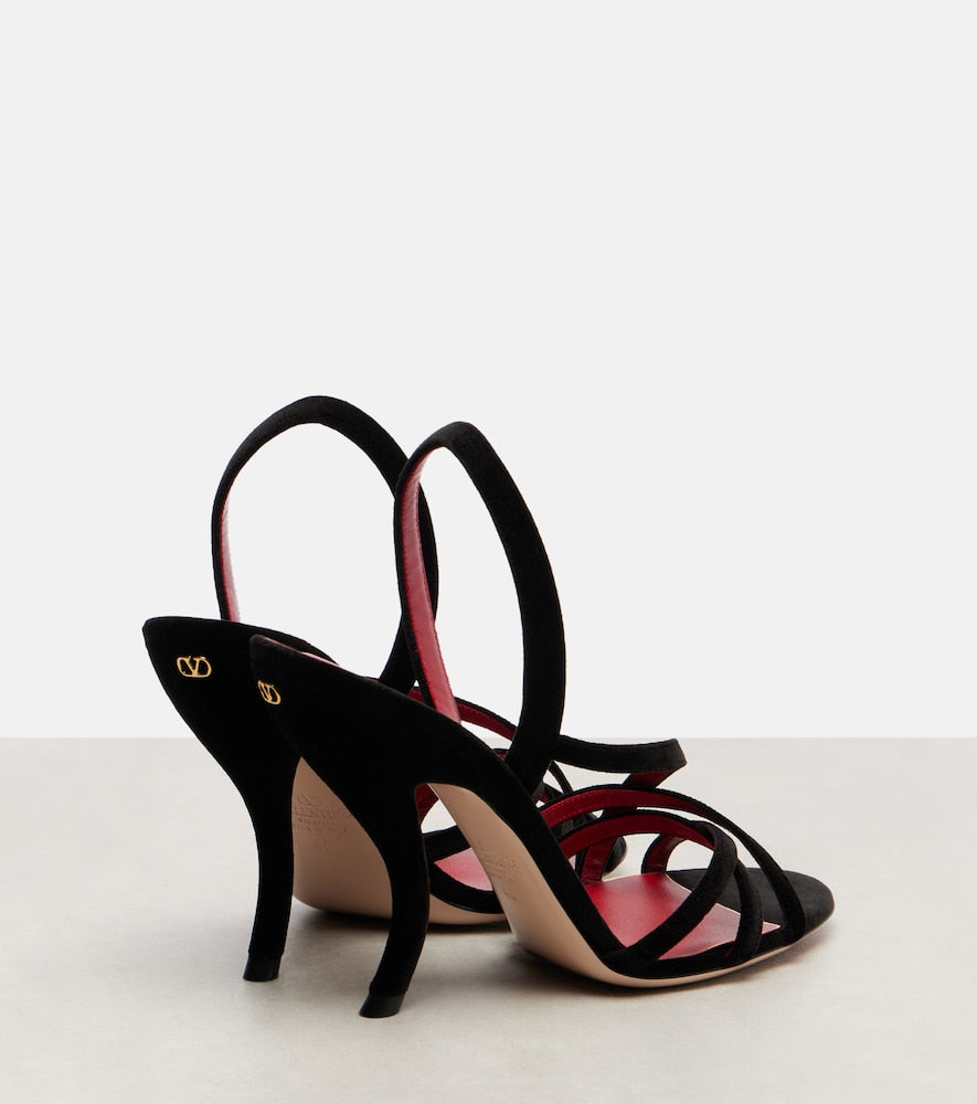 Valentino Garavani Fetishique 105 velvet slingback sandals