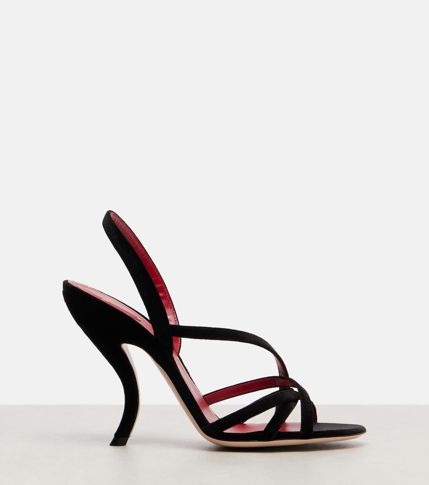 Valentino Garavani Fetishique 105 velvet slingback sandals