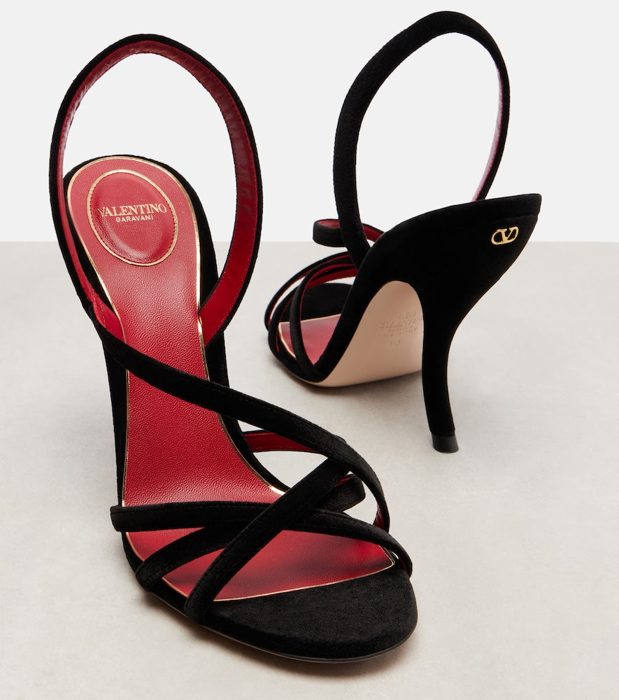 Valentino Garavani Fetishique 105 velvet slingback sandals
