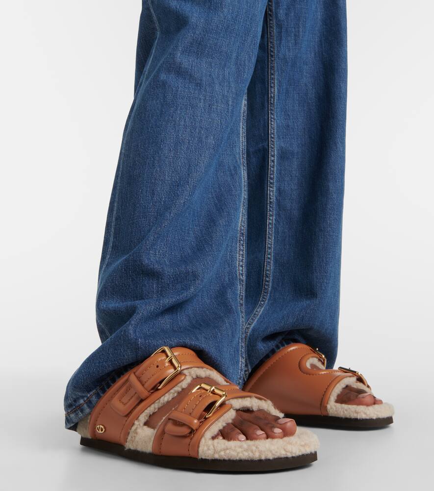 Valentino Garavani Fussfriend shearling-lined leather sandals