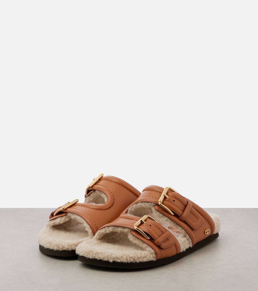 Valentino Garavani Fussfriend shearling-lined leather sandals