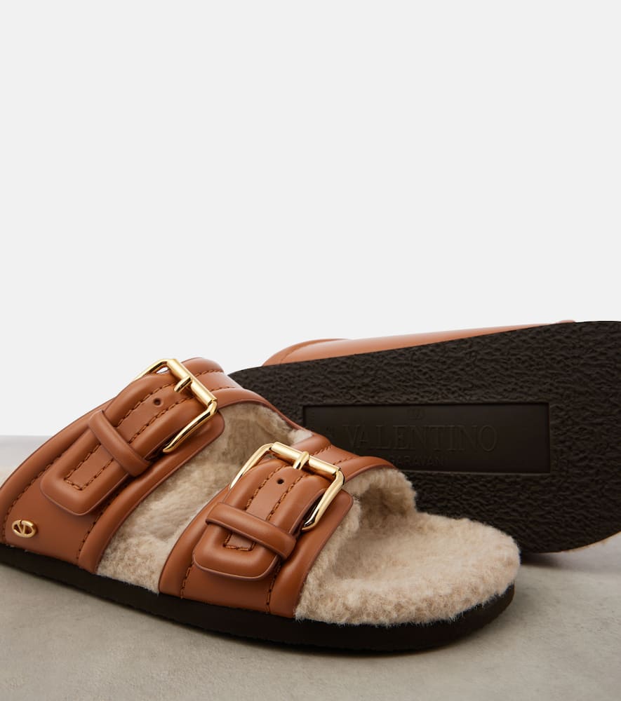 Valentino Garavani Fussfriend shearling-lined leather sandals
