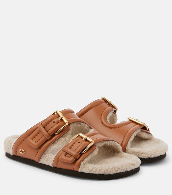 Valentino Garavani Fussfriend shearling-lined leather sandals