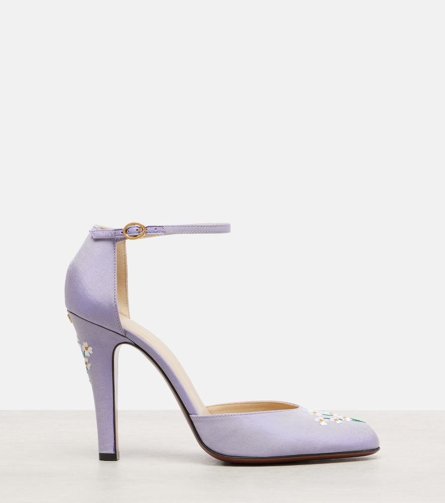Valentino Garavani Hi Dolly 105 embroidered satin pumps