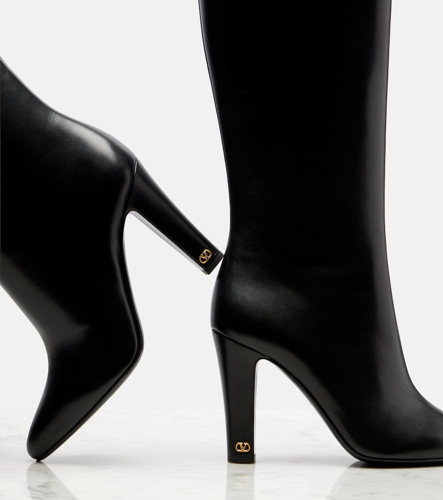 Valentino Garavani Hotty 100 leather knee-high boots