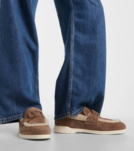 Valentino Garavani Leisure Flows shearling-trimmed suede loafers