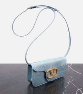 Valentino Garavani Loc√É¬≤ Mini embellished moir√É¬© shoulder bag