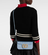 Valentino Garavani Loc√É¬≤ Mini embellished moir√É¬© shoulder bag