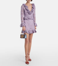 Valentino Garavani Loc√É¬≤ Small beaded moir√É¬© shoulder bag