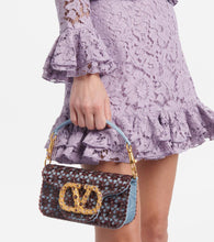 Valentino Garavani Loc√É¬≤ Small beaded moir√É¬© shoulder bag