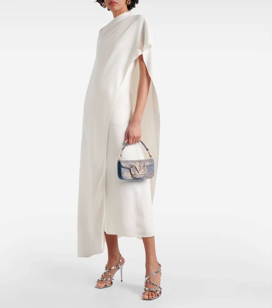 Valentino Garavani Loc√É¬≤ Small embellished denim shoulder bag