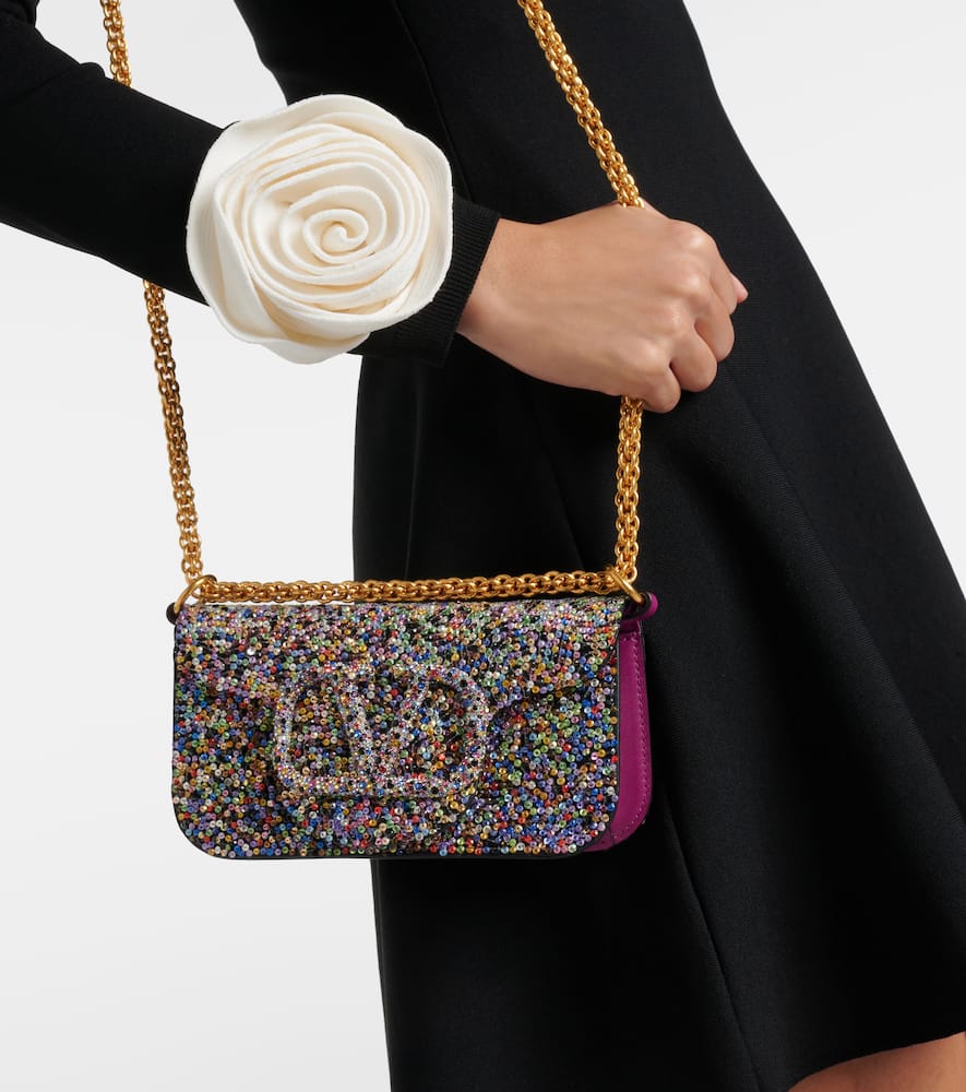 Valentino Garavani Loc√É¬≤ Small embellished silk shoulder bag