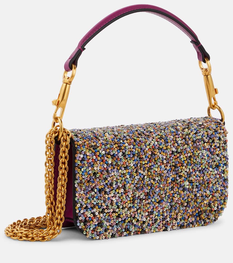 Valentino Garavani Loc√É¬≤ Small embellished silk shoulder bag