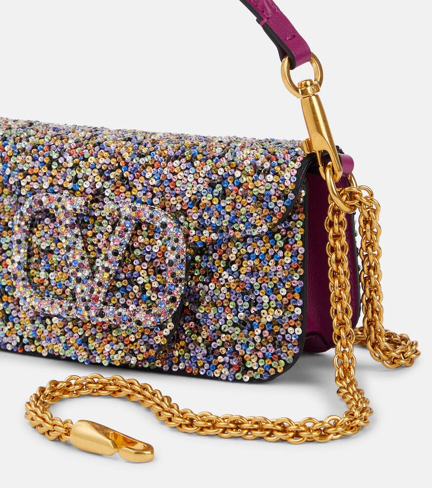 Valentino Garavani Loc√É¬≤ Small embellished silk shoulder bag