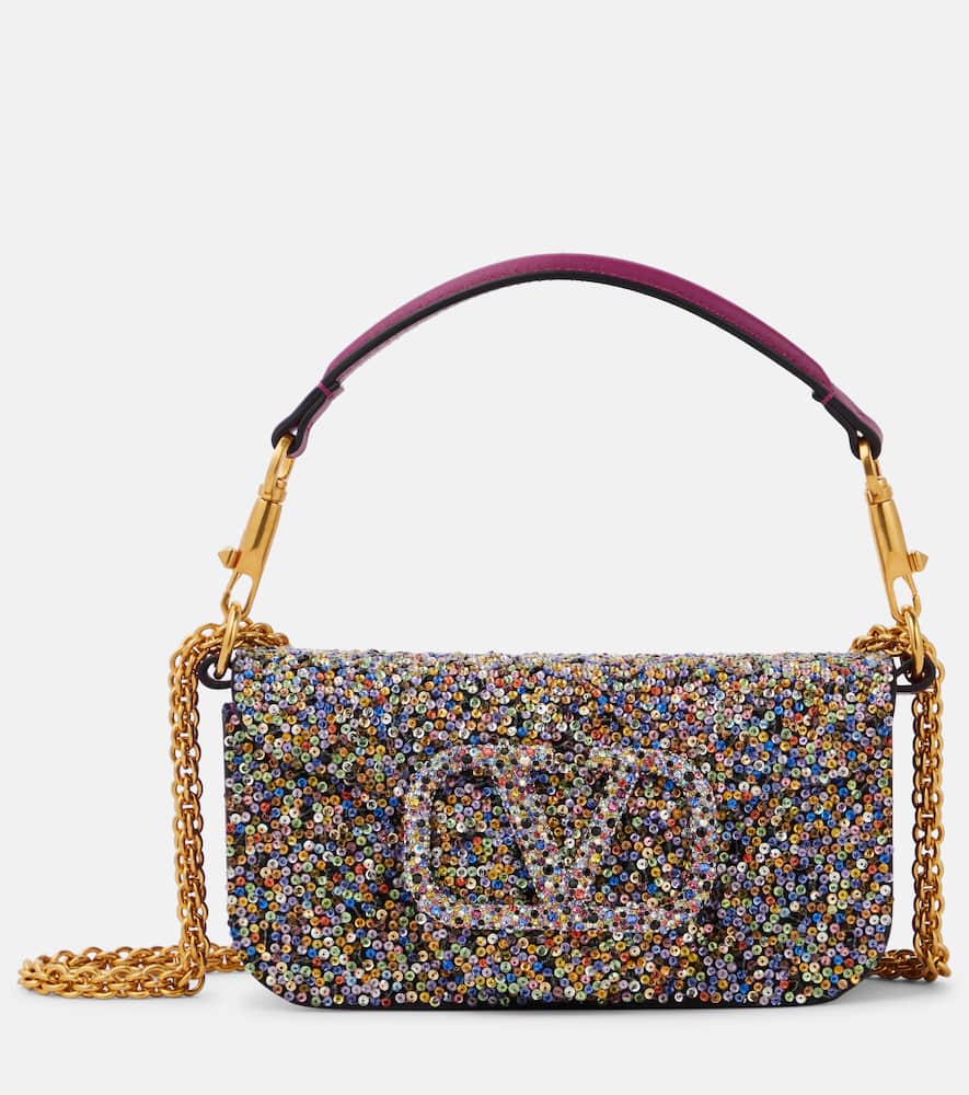 Valentino Garavani Loc√É¬≤ Small embellished silk shoulder bag