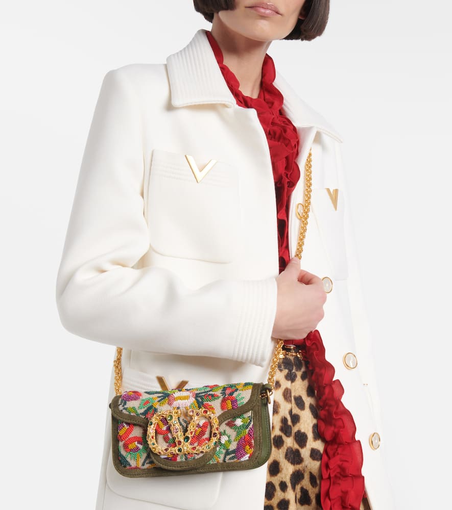 Valentino Garavani Loc√É¬≤ Small jacquard shoulder bag