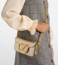 Valentino Garavani Loc√É¬≤ Small metallic leather shoulder bag