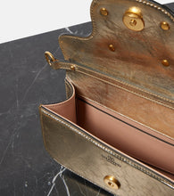 Valentino Garavani Loc√É¬≤ Small metallic leather shoulder bag