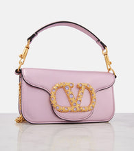 Valentino Garavani Loc√É¬≤ Small metallic leather shoulder bag