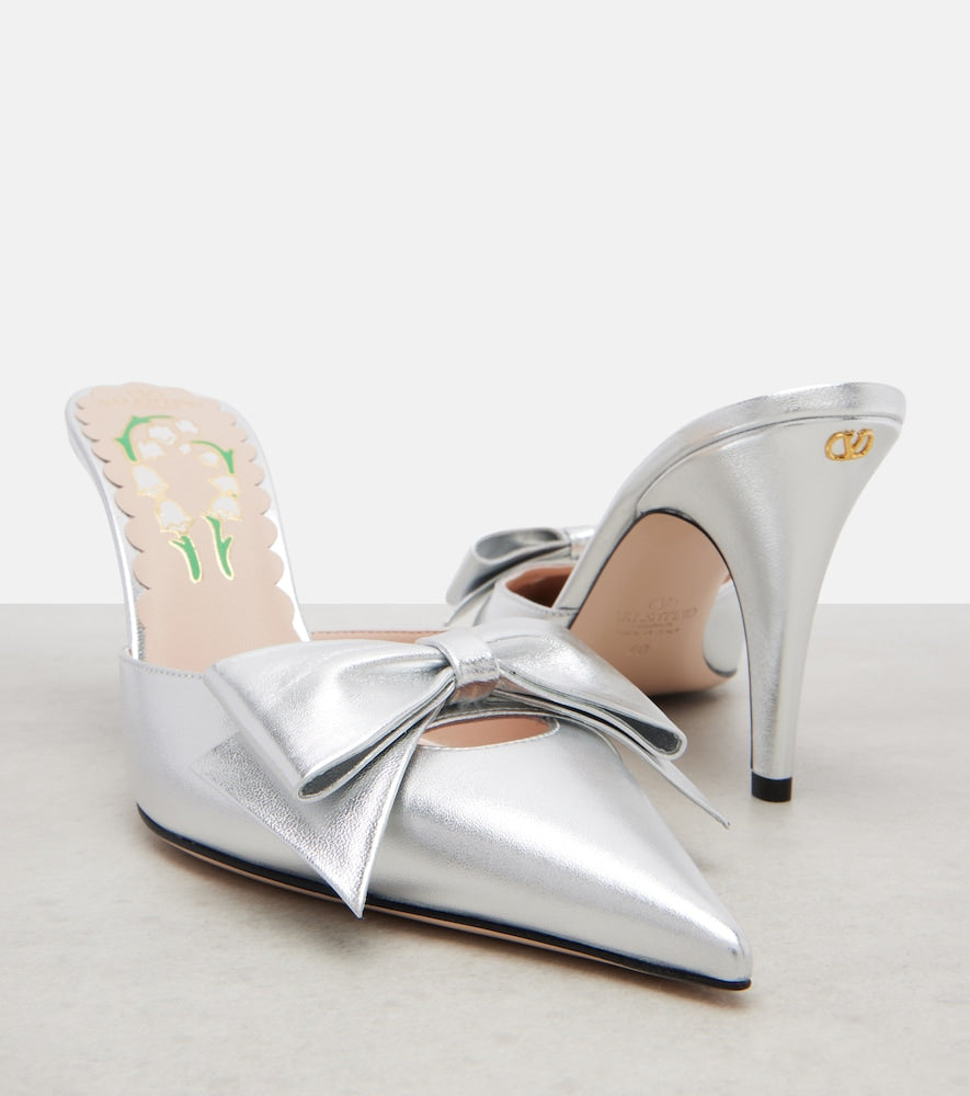 Valentino Garavani Metallic leather mules