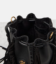 Valentino Garavani Nellc√É¬¥te Small fringed leather bucket bag