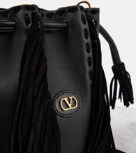 Valentino Garavani Nellc√É¬¥te Small fringed leather bucket bag