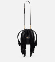 Valentino Garavani Nellc√É¬¥te Small fringed leather bucket bag. Shop Valentino Garavani Crossbody Bags for women now.