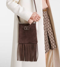 Valentino Garavani Nellc√É¬¥te fringed suede crossbody bag
