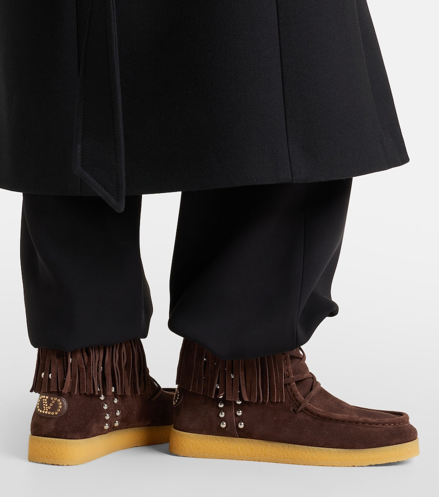 Valentino Garavani Nellcote studded suede ankle boots