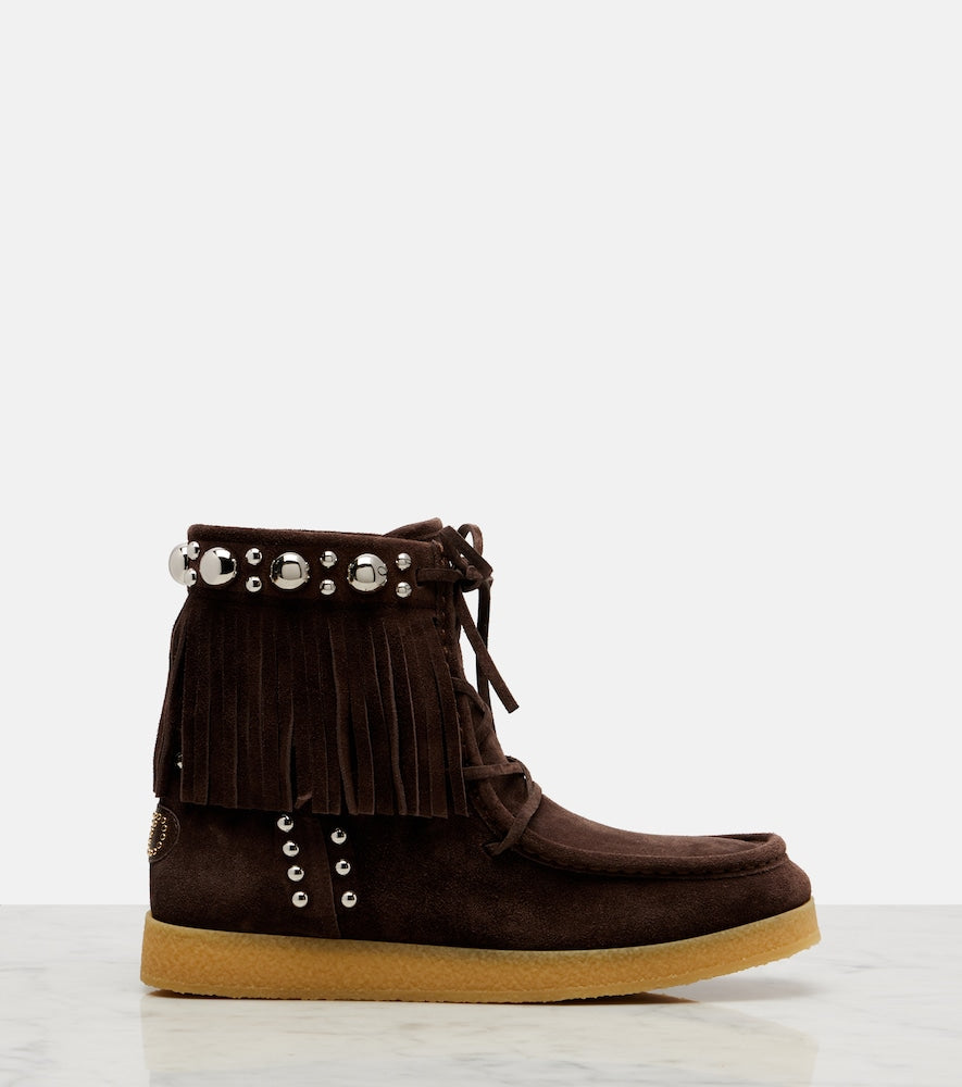 Valentino Garavani Nellcote studded suede ankle boots