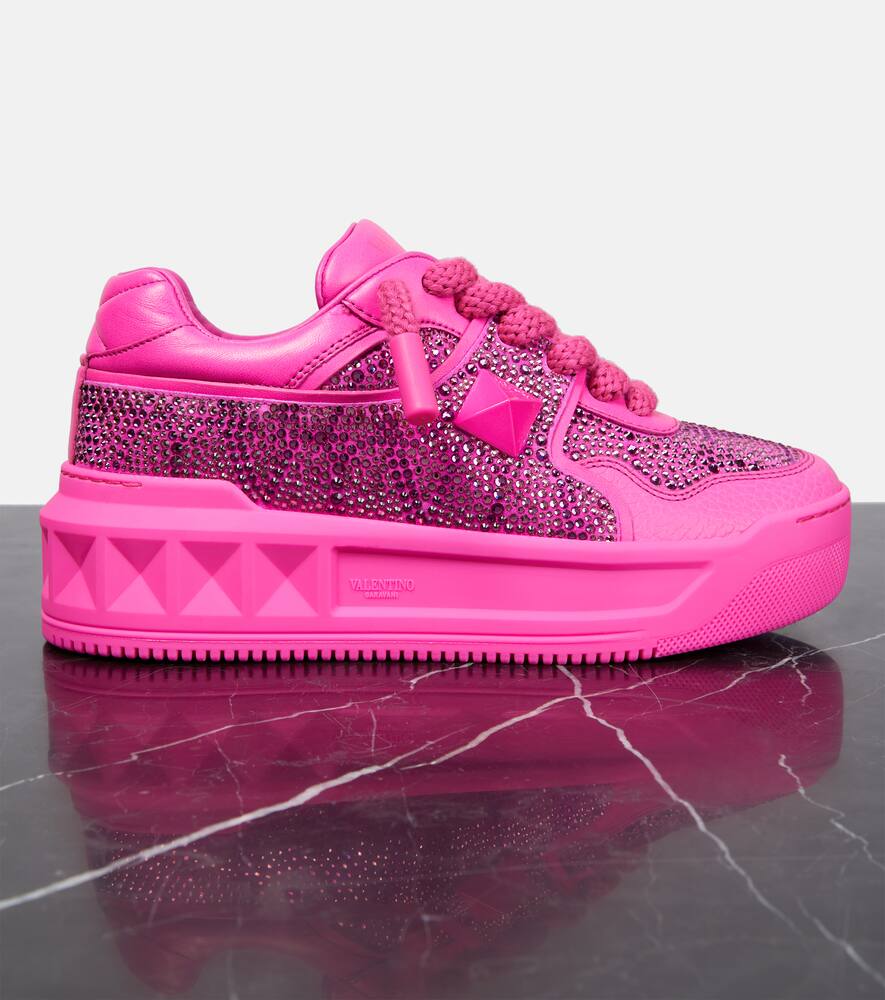 Valentino Garavani One Stud XL Toile Iconographe platform sneakers