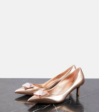 Valentino Garavani One Stud embellished leather pumps