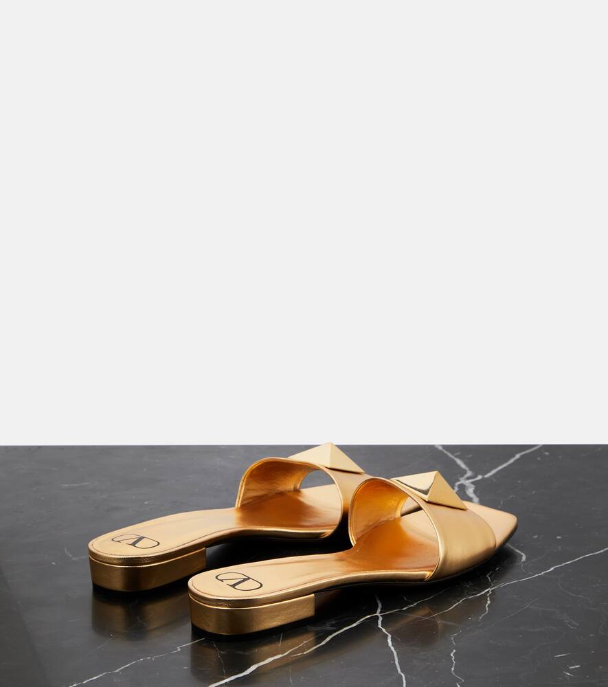 Valentino Garavani One Stud leather slides