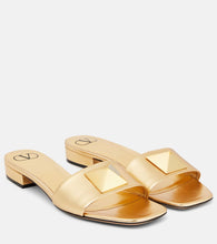 Valentino Garavani One Stud leather slides