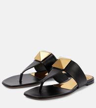 Valentino Garavani One Stud leather thong sandals