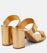 Valentino Garavani One Stud metallic leather sandals