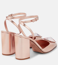 Valentino Garavani One Stud metallic leather slingback pumps