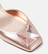 Valentino Garavani One Stud metallic leather slingback pumps