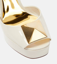 Valentino Garavani One Stud patent leather platform sandals