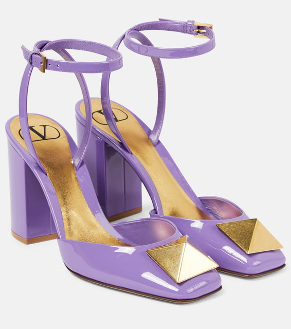 Valentino Garavani One Stud patent leather pumps
