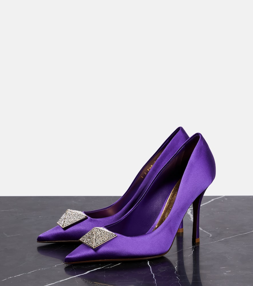 Valentino Garavani One Stud satin pumps